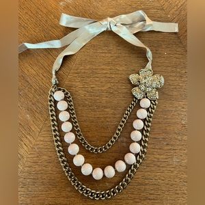 Ribbon Tie statement necklace